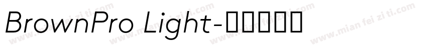 BrownPro Light字体转换